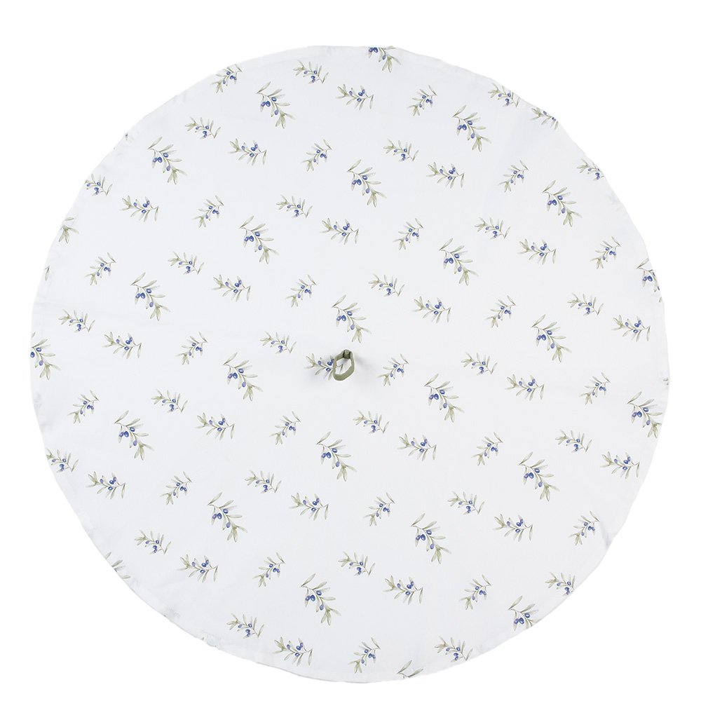 Theedoek Ø 80 cm Wit Katoen Olijven