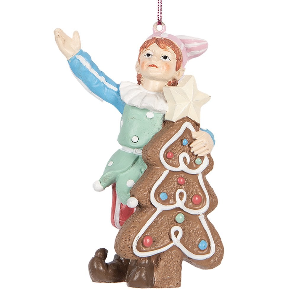 Kersthanger Kabouter 11 cm Groen Kunststof