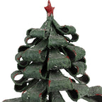 Kerstdecoratie Beeld Kerstboom Ø 21x24 cm Groen Metaal