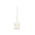 Kaarshouder 8x8xH8cm marmer wit Opus