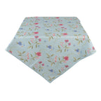 Tafelkleed 150x150 cm Blauw Groen Katoen Bloemen Tafellaken