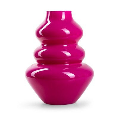 Eco vaas 'fudge' fuchsia glans h29 d22 cm