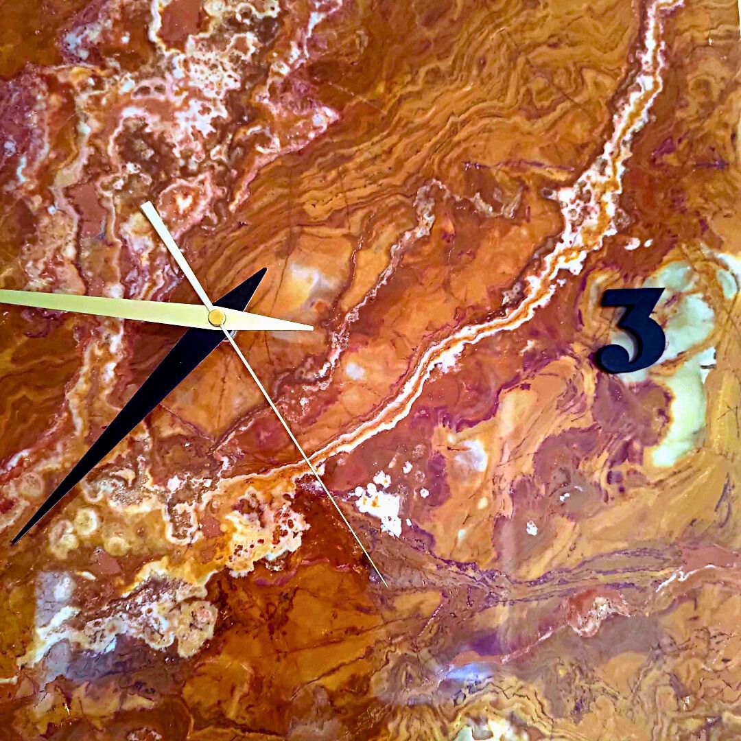 XL Wandklok Bruin Onyx