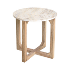 Marmeren bijzettafel Créme - 50x50x50 cm