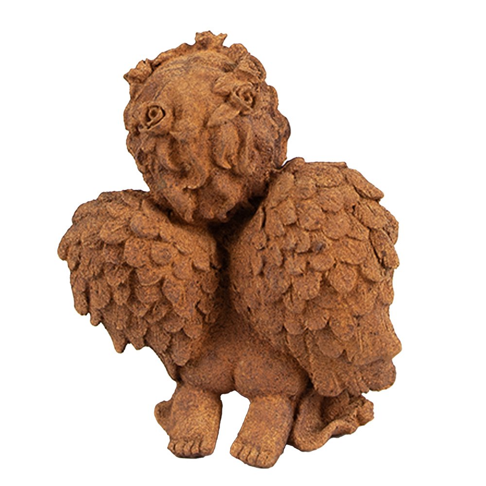 Decoratie Beeld Engel 11 cm Bruin Polyresin Religious sculpture
