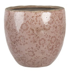 Bloempot Ø 20x19 cm Roze Keramiek Bloemen Bloempot Binnen