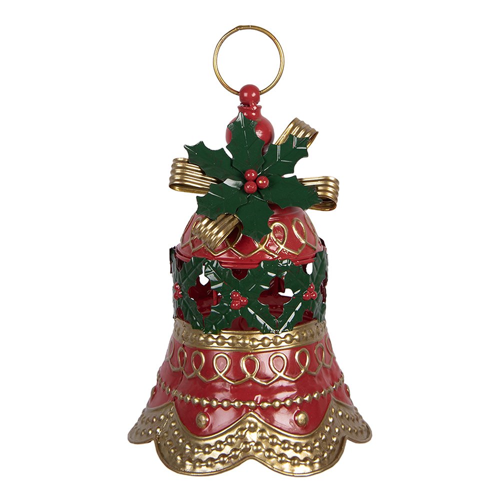 Kerstdecoratie Beeld Bel Ø 21x29 cm Rood Metaal