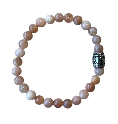 Dames armband Zonnesteen 6 mm met basic kraal