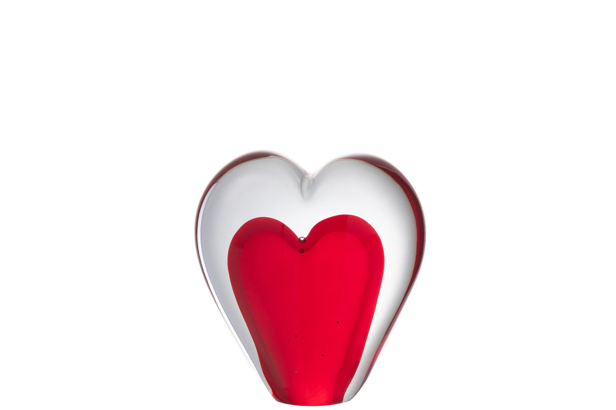 J-Line presse-papier Hart Staand - glas - rood