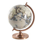 Wereldbol 22x30 cm blauw hout globe