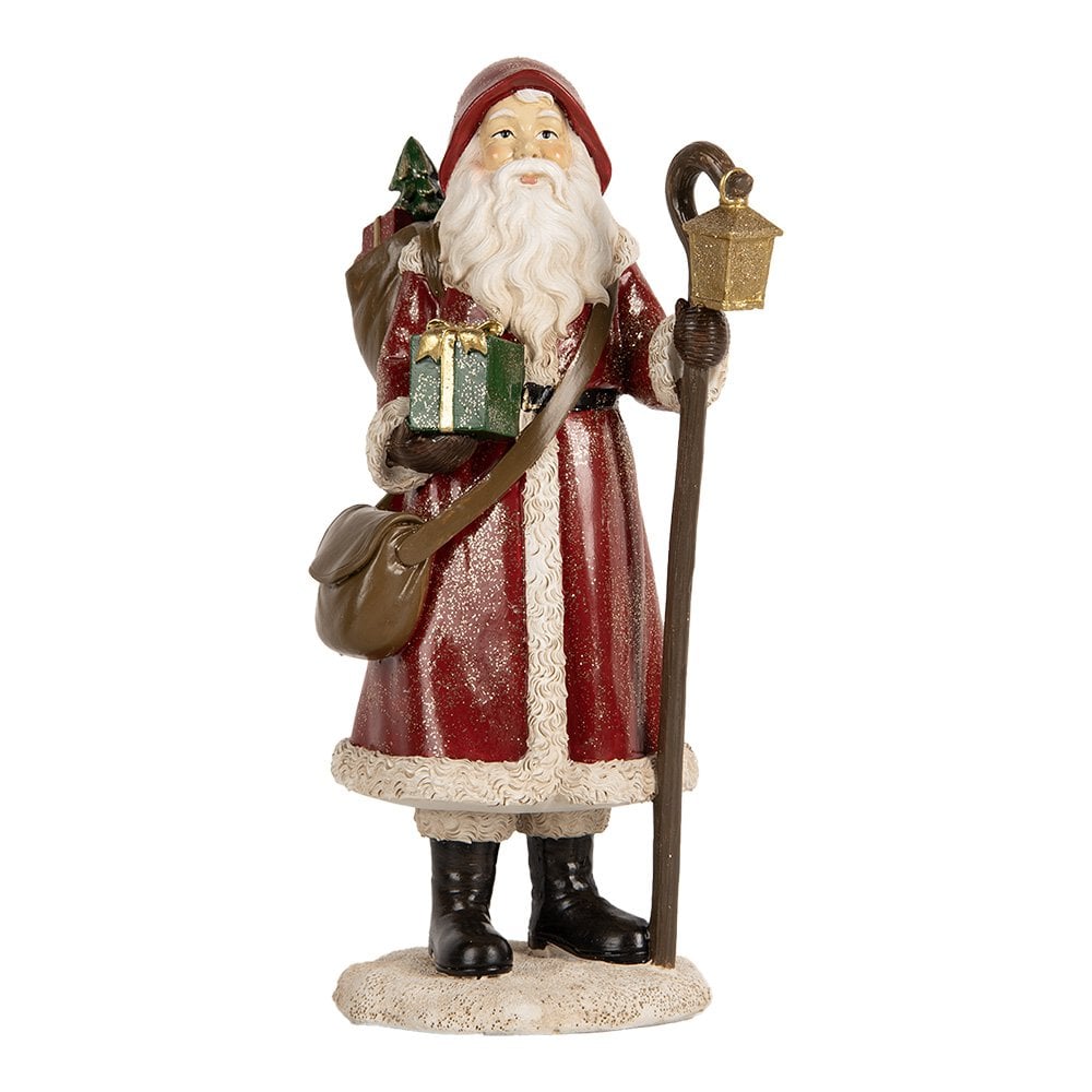 Kerstdecoratie Beeld Kerstman 26 cm Rood Kunststof