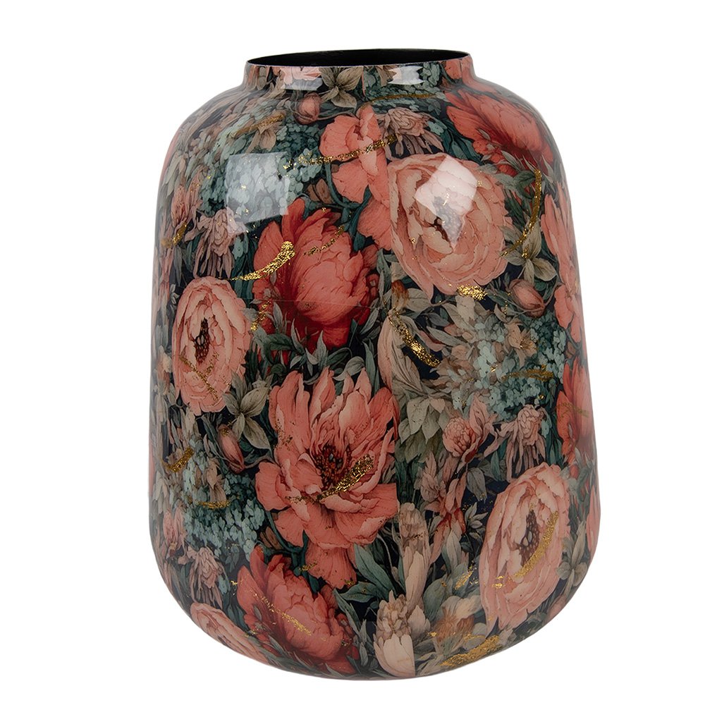 Vaas Ø 21x25 cm Roze Metaal