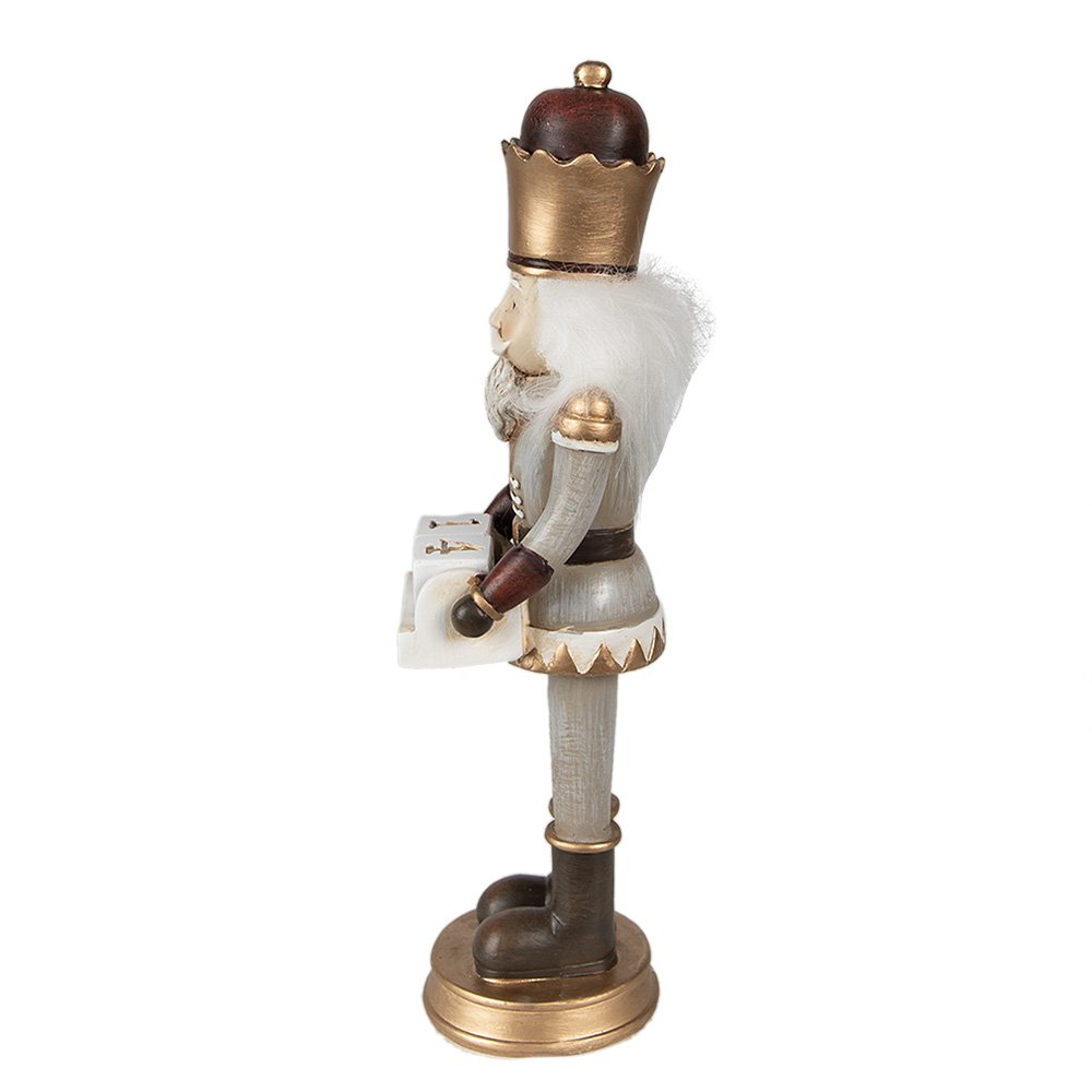 Beeld Notenkraker 22 cm Grijs Polyresin Kerstfiguren