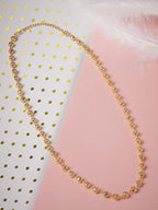 Vergulde kralenketting – retailketting – kralenontwerp – 29 cm lengte