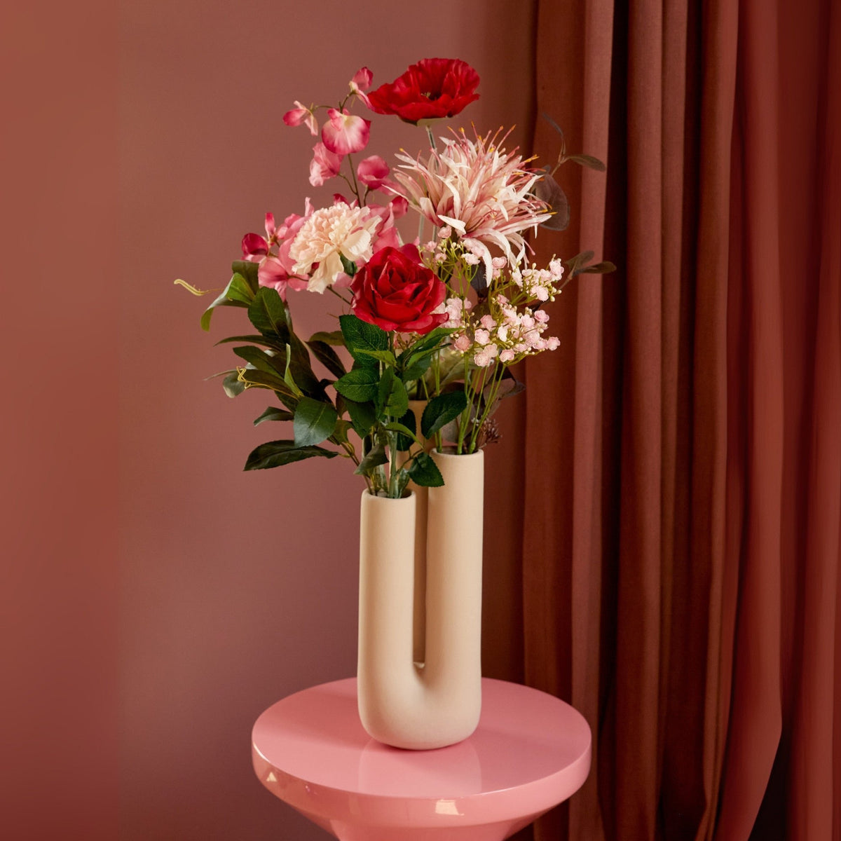 Classic Artificial Bouquet - Red Allure
