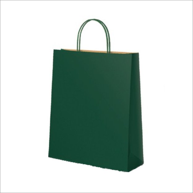 Papieren Tas (M) – Leger Groen – (250 Stuks)
