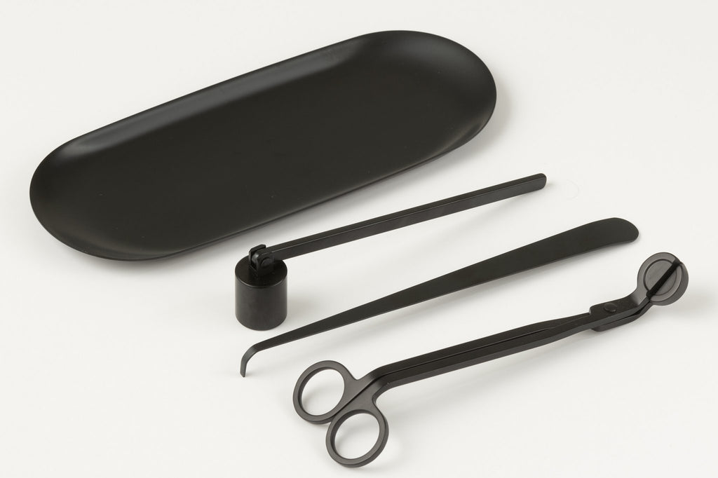 J-Line kaarsendief Candle Kit - ijzer - zwart