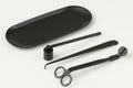 J-Line kaarsendief Candle Kit - ijzer - zwart
