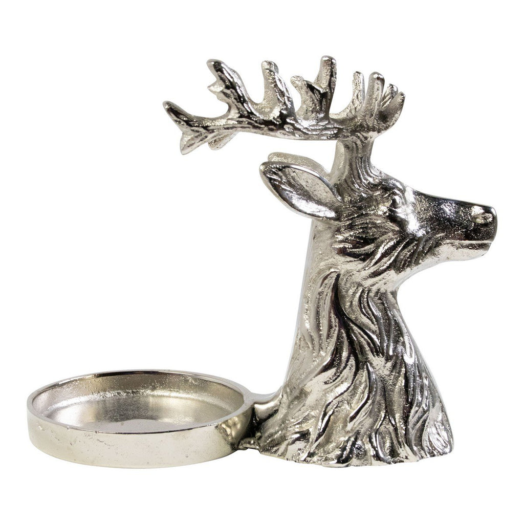 Fles Standaard hert zilver 17x20x12cm
