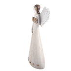 Kerstdecoratie Beeld Engel 12x6x24 cm Beige Kunststof