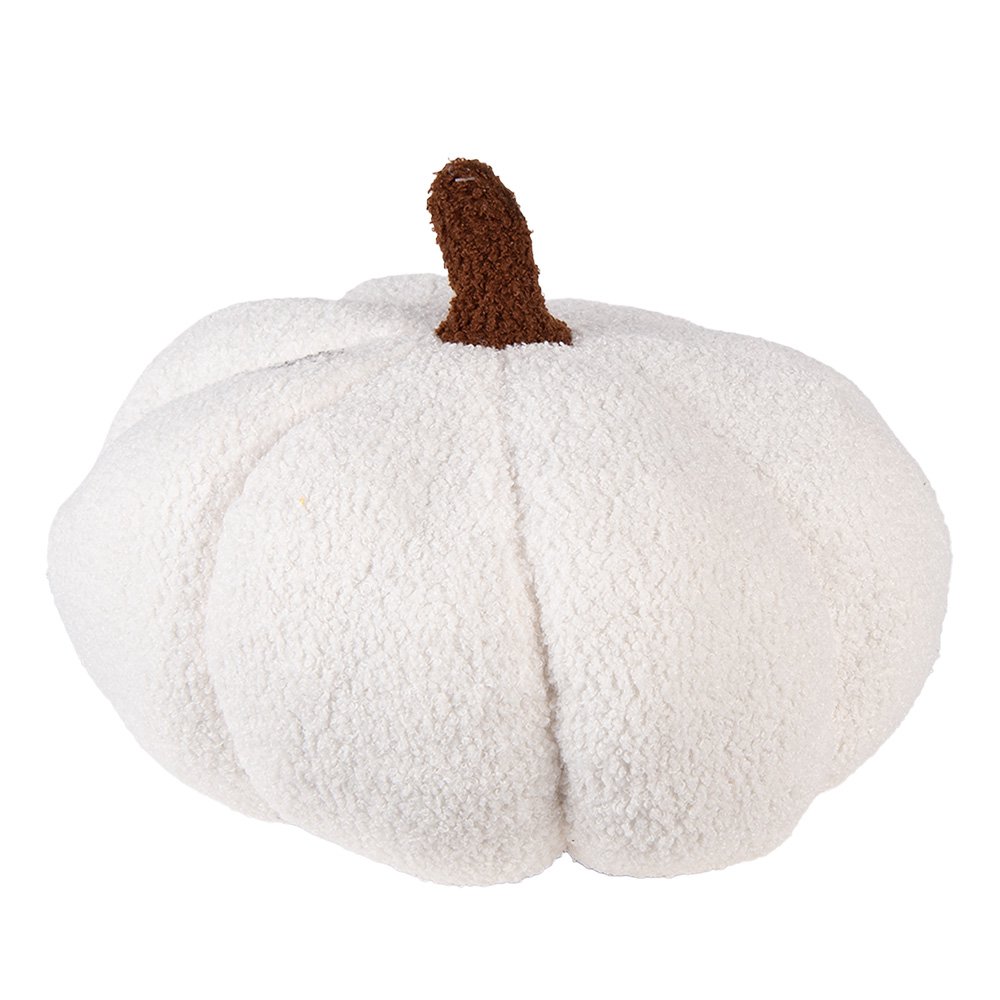 Decoratie Pompoen Ø 20x14 cm Wit Polyester