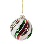Kerstbal Ø 8x8 cm Meerkleurig Glas