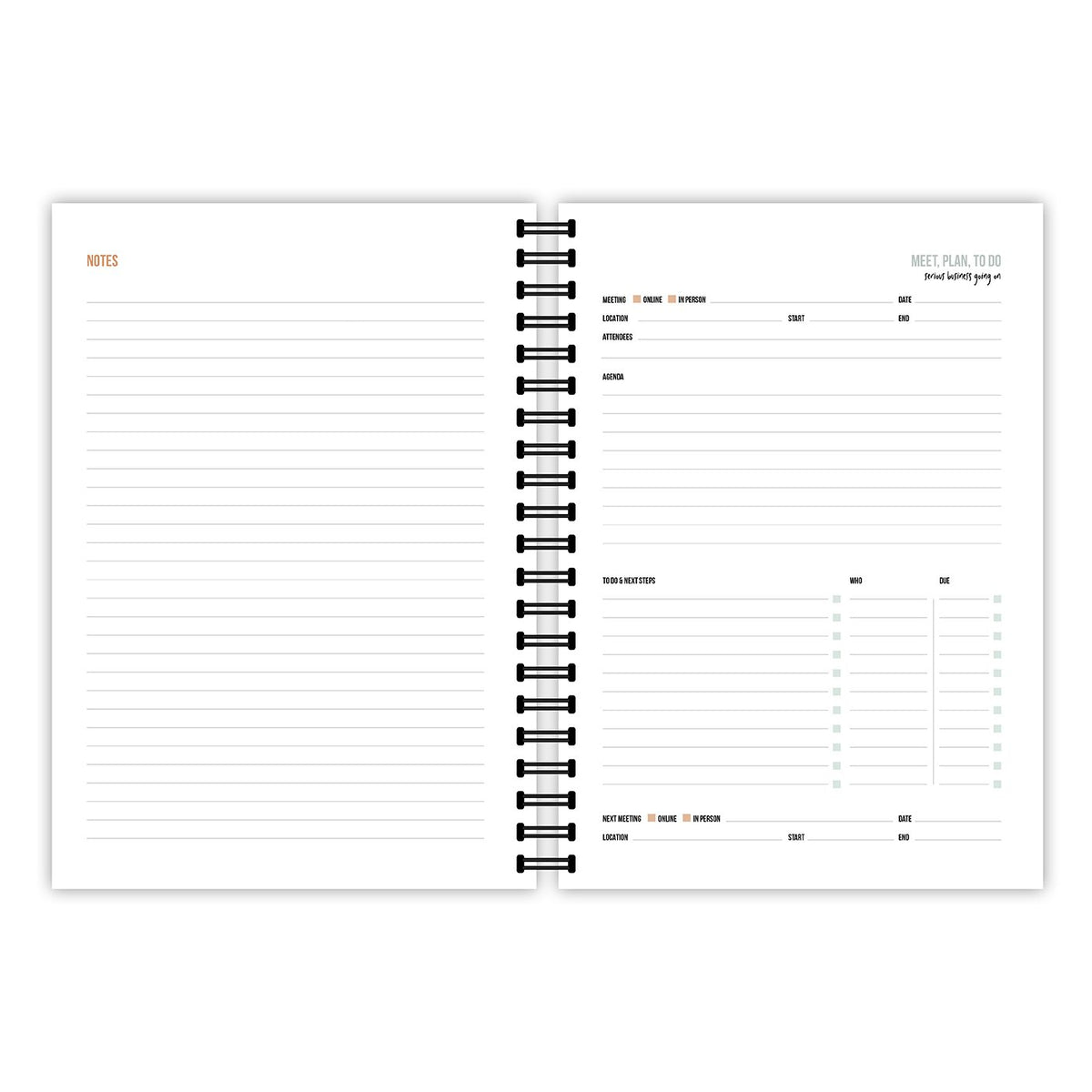 Notebook Meet Plan To Do, per 3 stuks