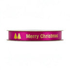 Satijn lint – Merry Christmas – Fuchsia - 15mm x 20m