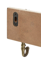 J-Line Kapstok met spiegel - tin - wit/messing