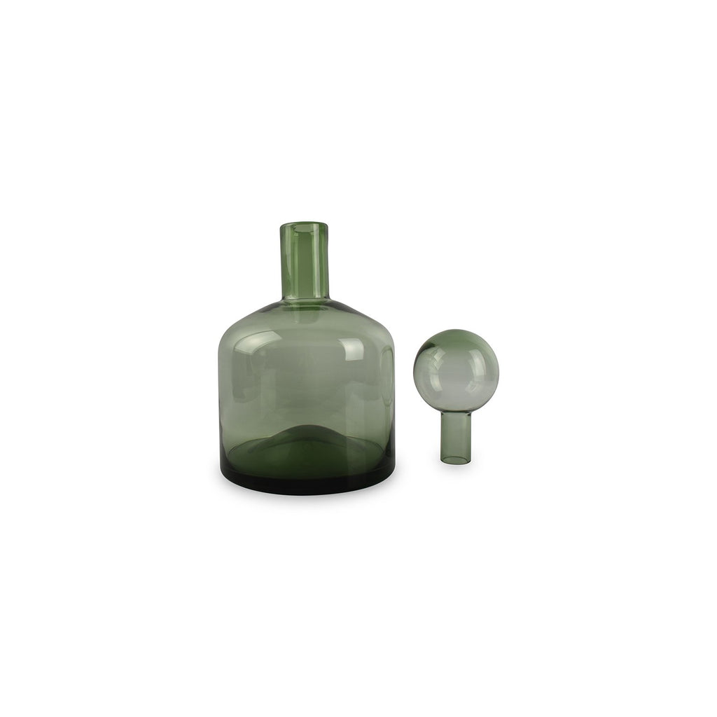 Vaas met deksel 22xH40,5cm groen Fera