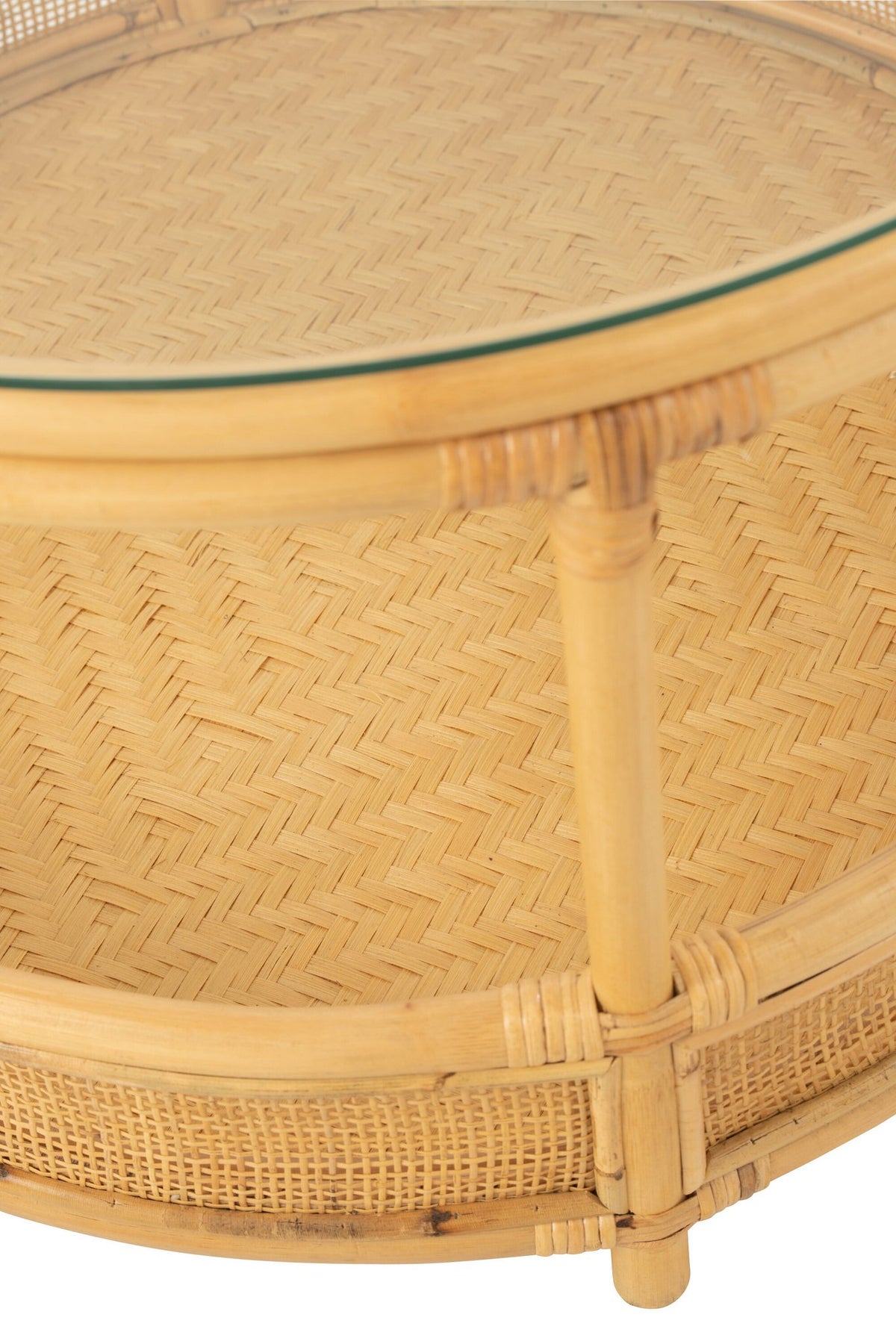 J-Line salontafel Jovelyne - rotan/glas - naturel