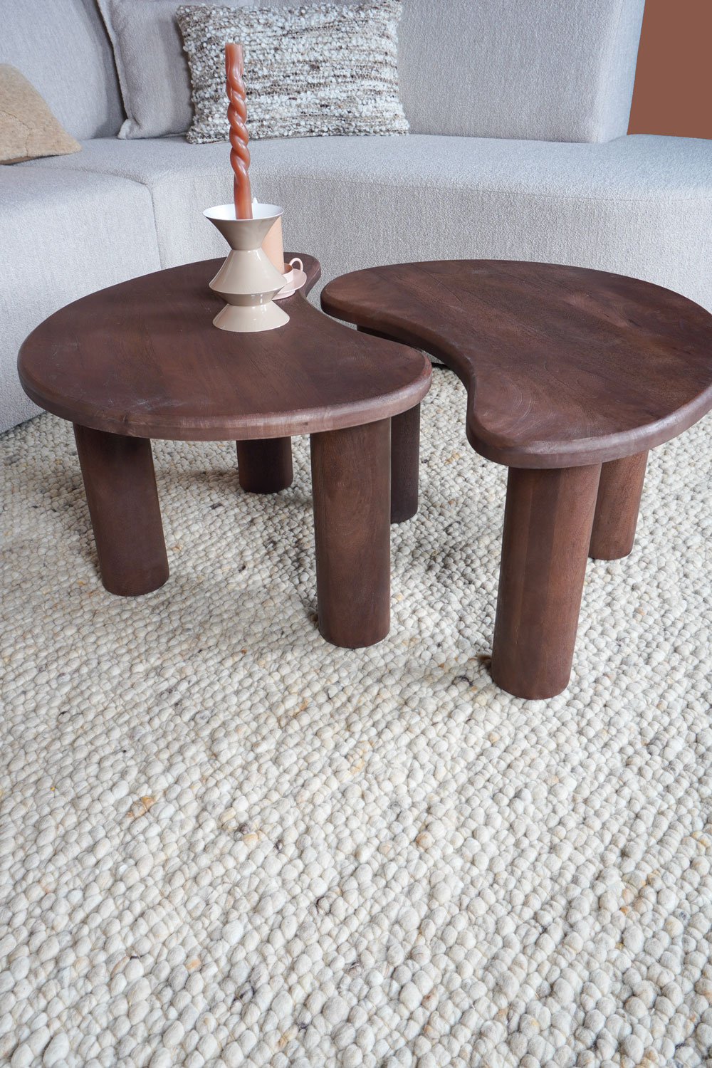 Vloerkleed Steve Beige Rond ø160 cm