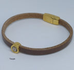 Shorty leren armband 24K verguld