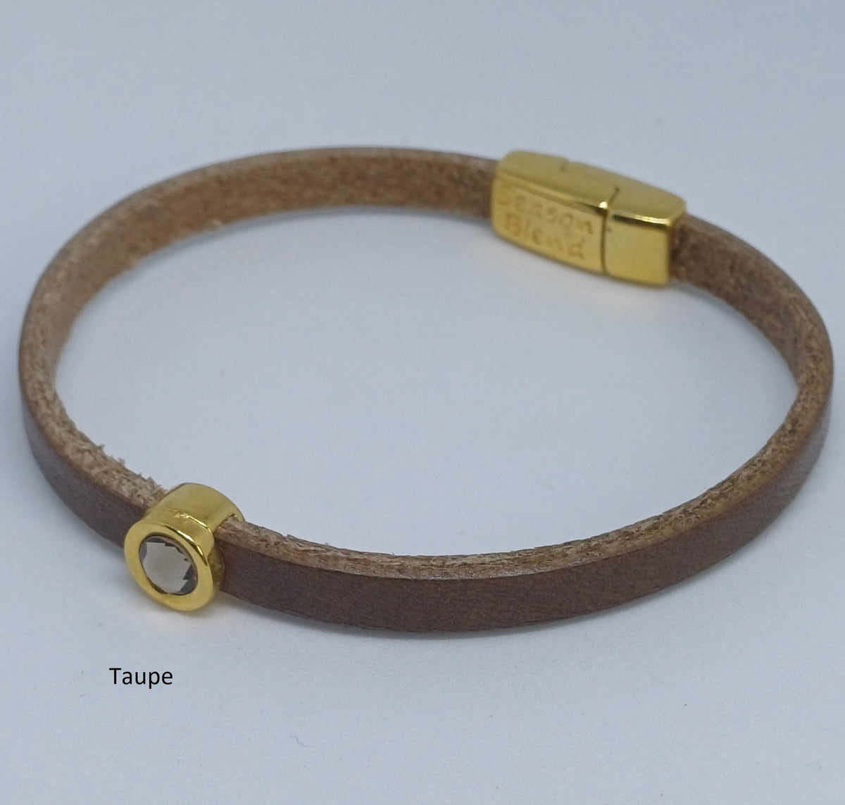 Shorty leren armband 24K verguld