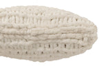J-Line kussen Gebreid - polyresin - wit