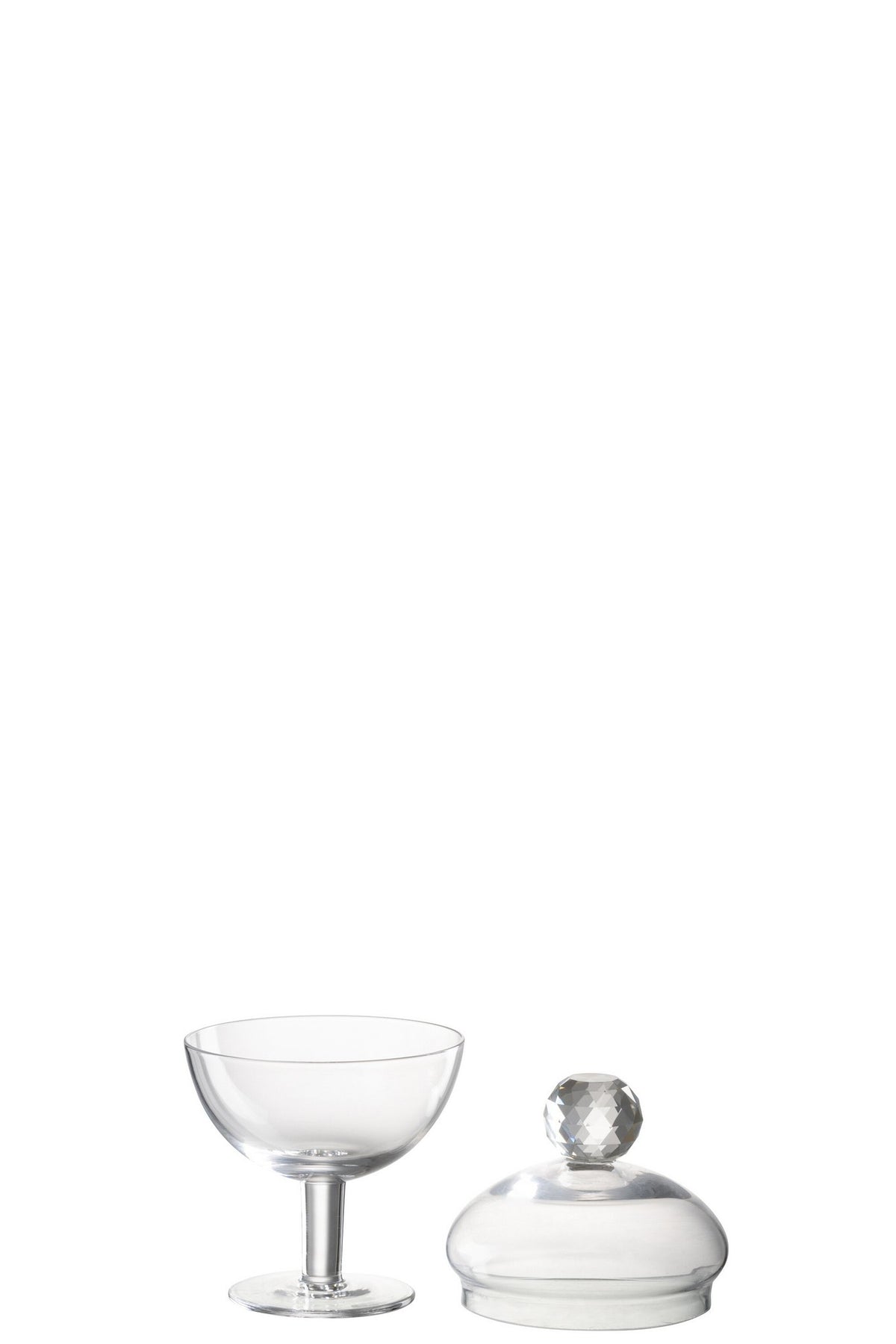 J-Line voorraadpot Diamand - kristalglas - transparant - small