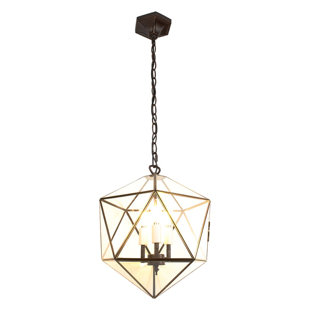 Hanglamp 30x30x160 cm transparant metaal Hanglamp Eettafel