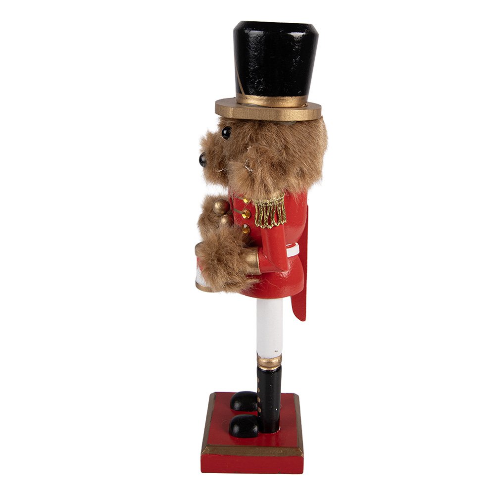 Kerstdecoratie Beeld Notenkraker 9x8x25 cm Rood Hout