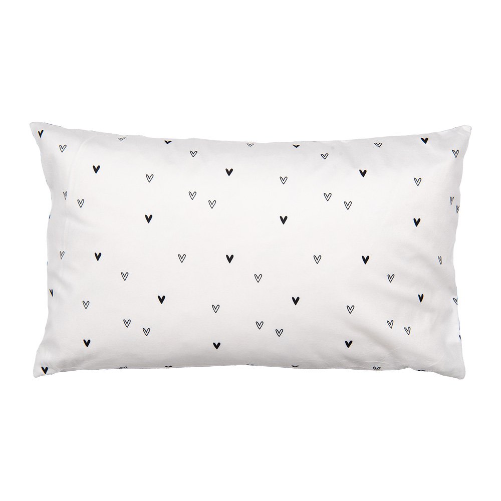 Kussenhoes 30x50 cm Zwart Wit Polyester
