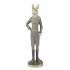 Beeld Konijn 20 cm Beige Groen Polyresin Paasdecoratie
