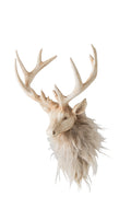 J-Line wanddecoratie Hoofd - polyresin - lichtbeige - small