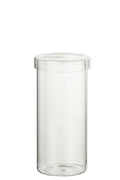 J-Line voorraadpot Lisa - glas - transparant - large