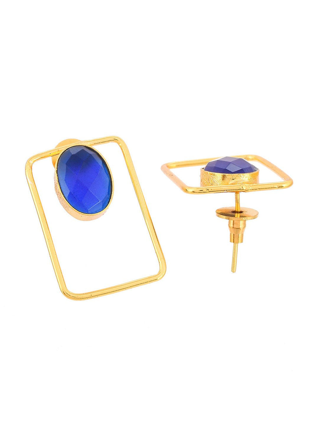Vergulde eigentijdse oorbellen – mode-sieraden – kunststenen – 3x2 CM