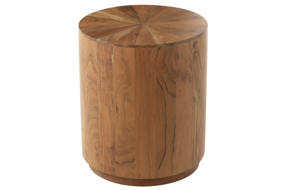 J-Line bijzettafel Rond - hout - naturel
