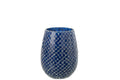 J-Line geurkaars Mia Mozaiek - Juniper Love - glas - blauw - M - 120U