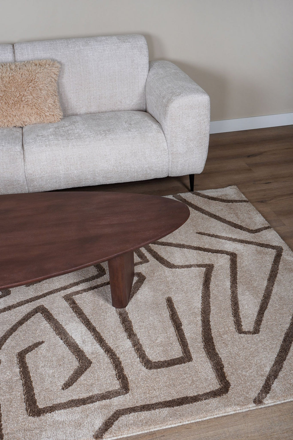 Vloerkleed Labyrint Beige - 200 x 280 cm