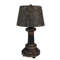 Tafellamp Ø 35x64 Bruin Zwart Hout Bureaulamp