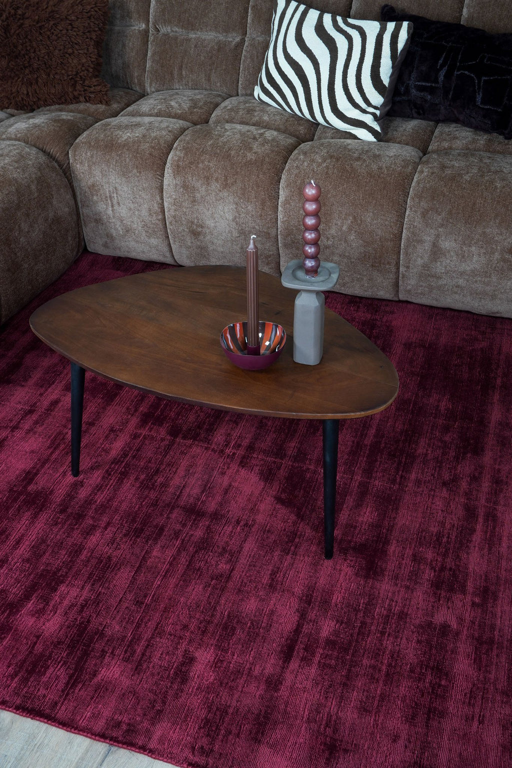 Vloerkleed Cos Bordeaux - 160 x 230 cm