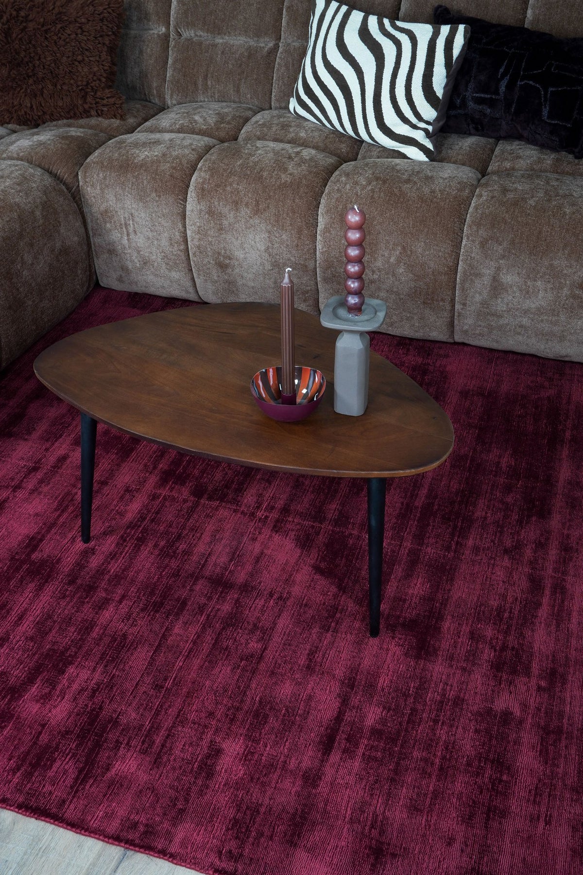 Vloerkleed Cos Bordeaux - 160 x 230 cm