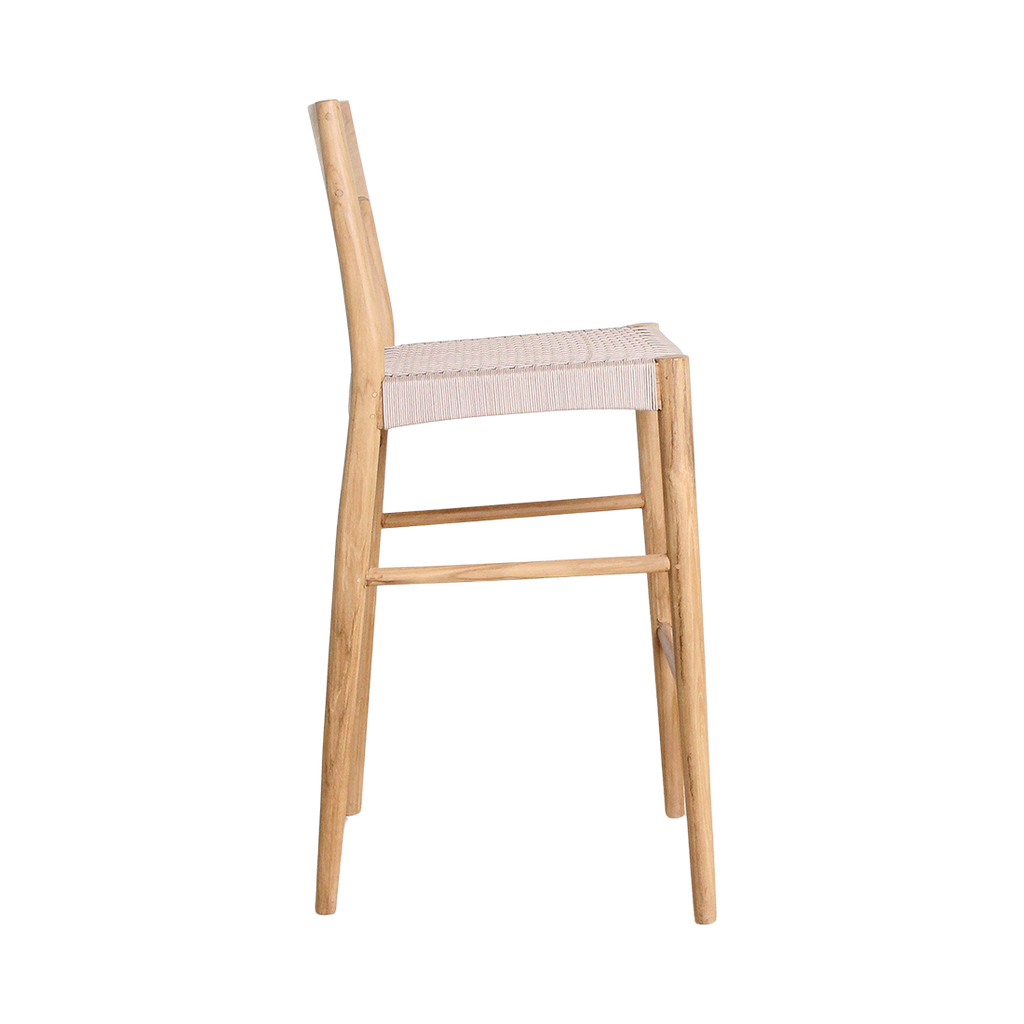Freya outdoor teakhouten barstoel - 46x46x109 cm